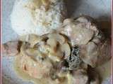 Filet mignon au thym et ses champignons à la sauce crémeuse