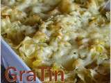 Gratin de farfalles à la fondue de poireaux