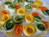 Tarte multicolore aux fleurs de légumes