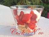 Trifle aux fraises, sablés et crème au mascarpone