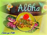 Brochette de poulet Hawaïen Huli Huli marinade jus d'ananas