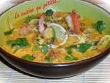 Soupe thai crevette/coco/curry et ses nouilles