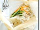 Papillotes de bar aux petits légumes