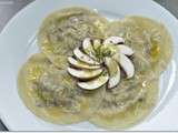 Raviole de champignon aux chèvres doux