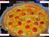Tarte chorizo, courgette et fromages