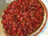 Tarte aux fraises sur pate sablée au spéculoos