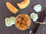 Granité de Melon au Rhum et à la Vanille Bleue