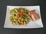Gnocchis épinard et cabillaud bardé de lard fumé