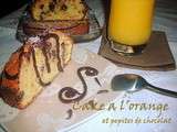 Cake a l'orange et aux pepites de chocolat