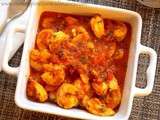 Crevettes sauce tomate, facile et rapide