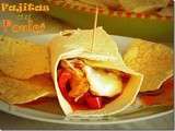 Fajitas au poulet et poivrons