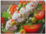 Salade aux boulettes de Riz thon et amandes