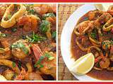 Crevettes et calamars à la sauce tomate
