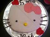 Gâteau hello kitty (ganache pâte à tartiner)