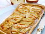 Carré feuilleté aux pommes, compote pomme/caramel et caramel au beurre salé