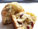 Muffins Cranberries et Chocolat blanc