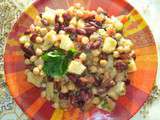 Aloo Chana Chaat - Salade de poix chiches et haricots rouges - 1001 délices de Houria