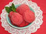 Glace à la fraise sans sorbetière