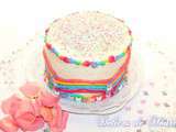 Rainbow cake ou gâteau arc-en-ciel