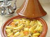 Tajine de poulet aux olives et pommes de terre