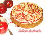 Tarte aux pommes, noix et crème au sirop d'érable