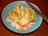 Poulet curry et riz basmati