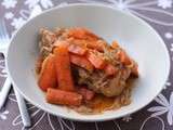Menu du week-end : mijoté de veau aux oignons, carottes et épices et moelleux aux noix de pécan