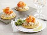 Menu pour les fêtes : mini tarte feuilletée topinambours et saumon et