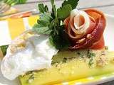 Oeuf poché sur poireaux - vinaigrette amande & noisette