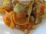 Mignon de porc et ses legumes confits a l'orange