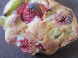 Muffins fraises rhubarbe ricotta