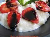 Riz au lait au cook'in fraises caramel balsamique