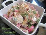Salade de radis au saumon fume et sesame