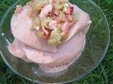 Sorbet fraises rhubarbe yaourt