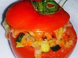 Tomates farcies aux carottes et courgettes