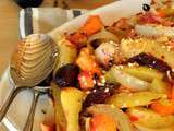 Légumes rôtis au miel et aux éclats d’amande