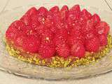 Tarte aux fraises et à la pistache, d'après Christophe Michalak
