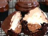 Cupcakes à la feuillantine praliné et aux deux mousses au chocolat