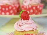 Cupcakes surprise à la fraise