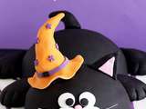 Gâteau chat noir d’Halloween