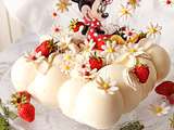 Gâteau nuage chocolat blanc et fraises