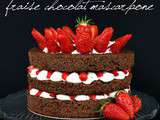 Layer cake fraise chocolat mascarpone