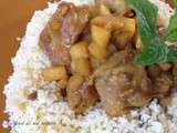 Curry de porc aux pommes et aux raisins secs