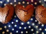 Brownies au chocolat en coeur