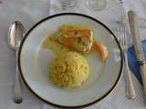 Lotte aux agrumes accompagnée de son risotto au safran