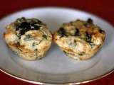 Muffins chévre-épinard et flocon d'avoine