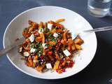 Salade d’automne : Sarrasin carottes aux épices grenade noisette et chèvre