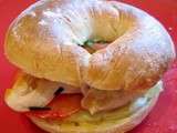 Bagel poulet crudités