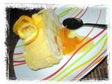 Bûche glacée à la poire et clémentines confites