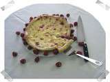 Tarte feuilleté aux griottes et framboises